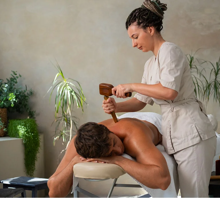 Professional massage therapy session